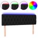 VidaXL Hoofdbord LED 144x7x78/88 cm stof zwart