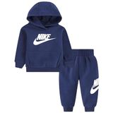 Nike Babypak Club French Terry blauw, Blauw/Wit, 12 Maanden