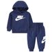 Nike Babypak Club French Terry blauw, Blauw/Wit, 12 Maanden