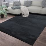 TT Home Vloerkleed Woonkamer Kortpolig Effen Modern Design Wasbaar Blauw 100x200 cm