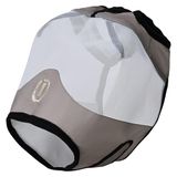 Imperial Riding IRH Fly Shield, vliegenmasker met UV-mesh en fleece-rand, licht olijfgroen zonder oren, Cob