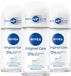 NIVEA Deodorant Roller Original Care 0% - 3 x 50 ml - Voordeelverpakking