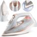 Berdsen Fer à vapeur - 3000W fer à repasser 10in1 - avec semelle en céramique - réservoir d'eau de 360 ml - double jet de vapeur - blanc
