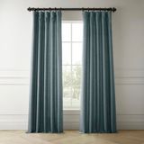 HPD Half Price Drapes Italiaanse linnen gordijnen voor slaapkamer en woonkamer 120 inch lange kamer verduisterende gordijnen (1 paneel), 50W x 120L, Zweden blauw