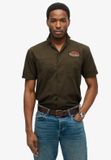 Superdry Mechanic overhemd met korte mouwen Heren Surplus Goods Olive Green S