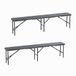 Relaxdays Set van 2 klapbanken, kunststof en staal, voor camping, balkon en