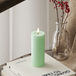 LED Bougie pilier Ø 5 x 12,5 cm Menthe
