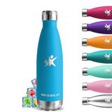 Thermosfles, 500 ml, voor kinderen, BPA-vrij, roestvrijstalen flessen, lekvrij, thermoflessen, roestvrij staal 18/8, metalen flessen voor school, camping, reizen, kantoor