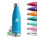 Thermosfles, 500 ml, voor kinderen, BPA-vrij, roestvrijstalen flessen, lekvrij, thermoflessen, roestvrij staal 18/8, metalen flessen voor school, camping, reizen, kantoor