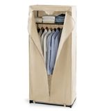 Perfetto Metalen kast met TNT Gastone, Afmeting-80 x 50 x 180 cm, Kleur-Beige, Stof/Weefsel, Ecru, One Size