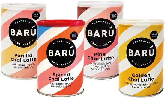 BARÚ Chai Latte Bundel - Spiced, Vanilla, Pink & Golden - 4 x 250g - 64 porties