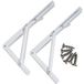 Siso 1 paire de consoles rabattables 60 KG CAMPER 400x170 mm blanc mat