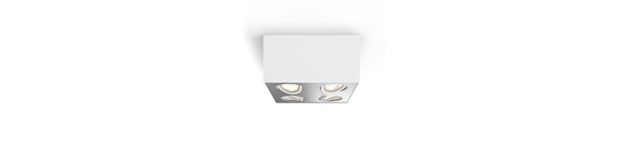 Philips myLiving Warmglow dimmable light Box quadruple spot light