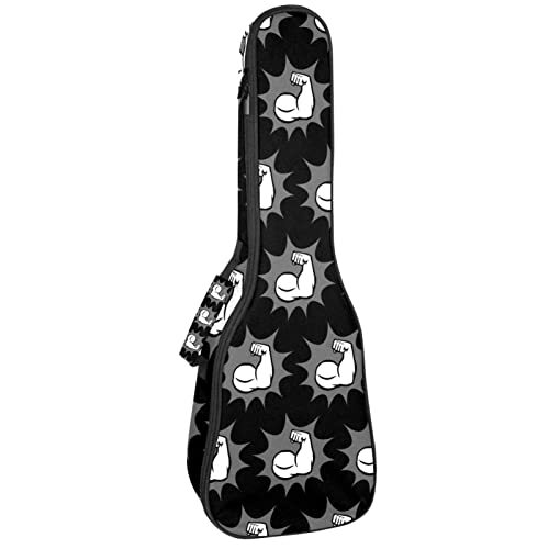 Mersov Tenor Ukulele Gigbag Waterdichte Ukelele Case Gewatteerde Rugzak, Geweldig voor Sopraan Concert (21/23/24") Sterke Bodybuilder Biceps Flex Arm