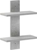 vidaXL Wandplank Betongrijs 30 x 13,5 x 43 cm Bewerkt hout