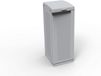 Ecocab Armoire de tri des déchets, 1 compartiment, 34,5 x 39 x 88,7 cm, gris