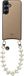 AVY Leren Hoesje Geschikt voor Samsung Galaxy S25 / S24 | Compatibel met MagSafe | Leather Case met Telefoonkoord | Polsbandje | Beige | Cupid Pearl
