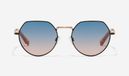 Hawkers Aura zonnebril Rond Zwart Roestvrijstaal Unisex Blauw/Roze Lenzen