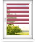 Fart Produkt time4blinds - Dubbele Rolgordijnen Zonder Boren - Zebra-Rolgordijnen voor Ramen en Deuren - om te Plakken, met Aluminium Cassette, Lichtdoorlatende Stof - Rood , 1600x1800, Links