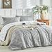 TRANKIELO® Housse de couette 140x200 cm - 100% Microfibre - Motif branches réversible - Incluant taie d'oreiller 65x65 cm