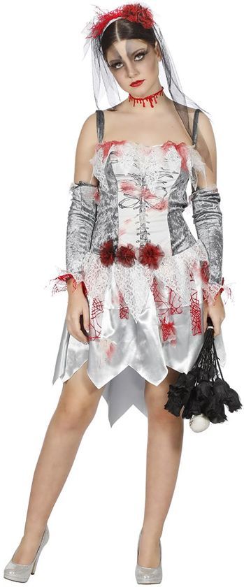 Feestbeest.nl Zombie bruid jurk voor dame maat 42