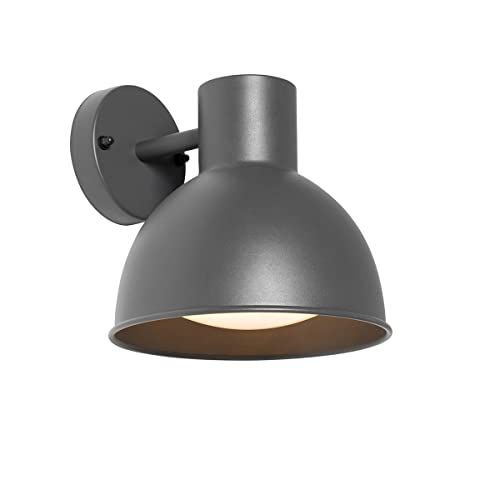 QAZQA Natas Wandlamp Industrieel - Donkergrijs - 20.8 cm