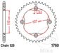 JT-Sprockets SPO moto scooter JT Tandwielen voor Auto JTR1760.40 / 40dts P520 Al 113 Gloednieuw