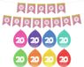 Haza Verjaardag 20 jaar geworden versiering - 16x thema ballonnen/1x Happy Birthday slinger 300 cm