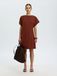 SELECTED Robe rouge foncé