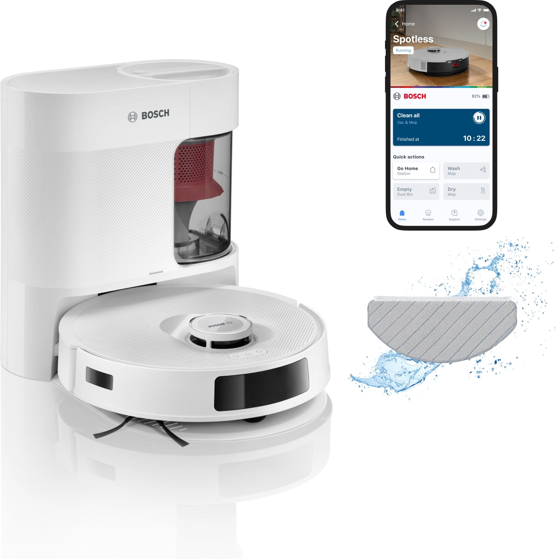 Bosch Robotstofzuiger Spotless Advanced+ BCRD2W