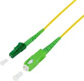LogiLink FPSLS15 Glasvezel Optische vezel Aansluitkabel 15 m Geel [1x SC APC-stekker - 1x LC APC-stekker] 9/125 µ Singlemode OS2