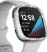 Strap-it Étui rigide en polycarbonate Diamond – Convient aux Fitbit Sense – Argent