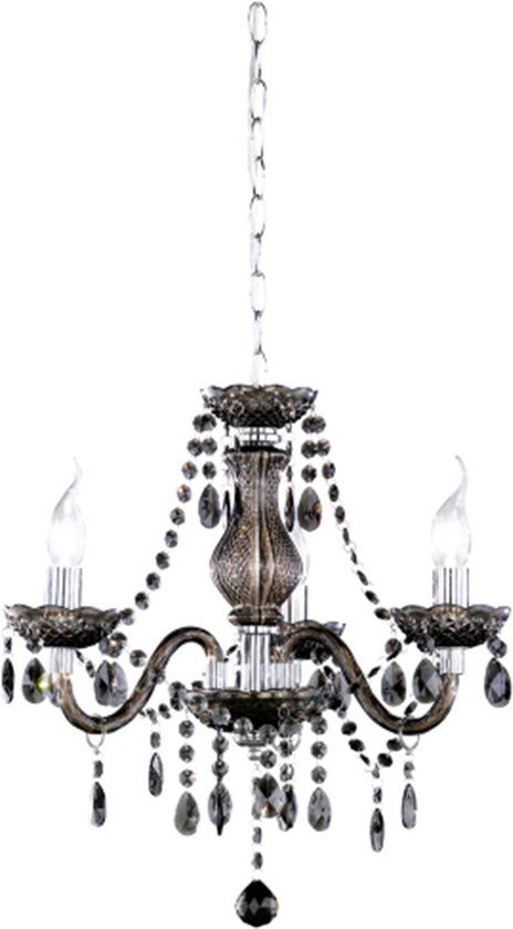 BES LED Trion Lucy LED Kroonluchter - E14 - 3-lichts - Rond - Mat Zwart - Aluminium