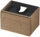 INK - Onderkast 1L met Binnenlade Greeploos Houten Keerlijst Fineer - 600x450x400 Mm - Ash Grey Fineer