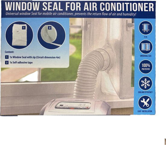 Bolan Home Fashion Raamafdichting voor airconditioner 4 meter | universeel - Airco - Zomer - Hitte - Afkoelen - Gratis Verzenden