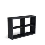 Merkloos Beltza Zwarte Houtopslag Onderverdeling 4 Vakken 1500x385x1000 mm