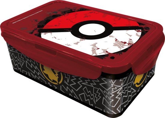 stor Pokémon Lunchbox – 1070 ml – Ruime broodtrommel voor young adults – Herbruikbaar – BPA-vrij – Transparant/Rood