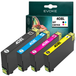 Evoke Compatible Ink for Epson 408L 408 L 4X CMYK: Black, Cyan, Magenta, Yellow 117 ml Workforce Pro Wf-C4810Dtwf