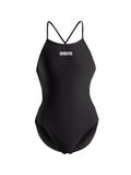 ARENA Badpak 'TIE BACK SOLID' zwart / wit