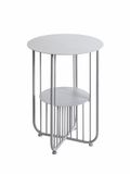 HAKU Bijzettafel rond Coolgrey metaal ronde salontafel klein - Maat: H 49 cm x Ø 36 cm, Stijl: Modern