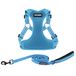 Best Pet Supplies Voyager Adjustable Step-in Flex Breathable Mesh Dog Harness for Small Medium Large Dogs Leash Set (Baby Blue), M