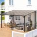 Yodolla Pergola adossée, tonnelle de jardin extérieure, pergola murale résistante aux UV, 4,3 x 3 m - Noir
