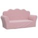 VidaXL Banc pour enfants 2 places rose peluche douce