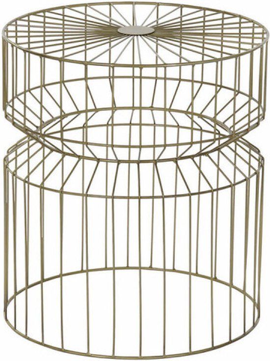 DKD Home Decor bijzettafel - Gouden metaal - 40,5 x 40,5 x 46 cm