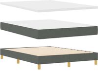 vidaXL Boxspringbed met matras Donkergrijs 160 x 200 cm Stof