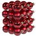 Othmar Decorations Kleine kerstballen - 36x st - rood - D4 cm - glas - kerstversiering