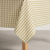 GAMUSI Vlekbestendig Tafelkleed MAVY – 2 kleuren Vichyruit – Katoen Look – 140x100 cm – Lichtgroen