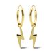 KARMA Jewelry gold plated oorbellen Long Lightning