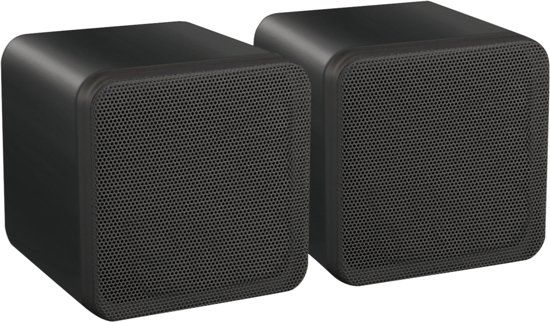 Careline Zwarte 4 inch full range mini opbouw luidsprekerset 80 watt