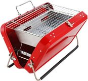 Merkloos Tafel Barbecue Houtskool - Rood